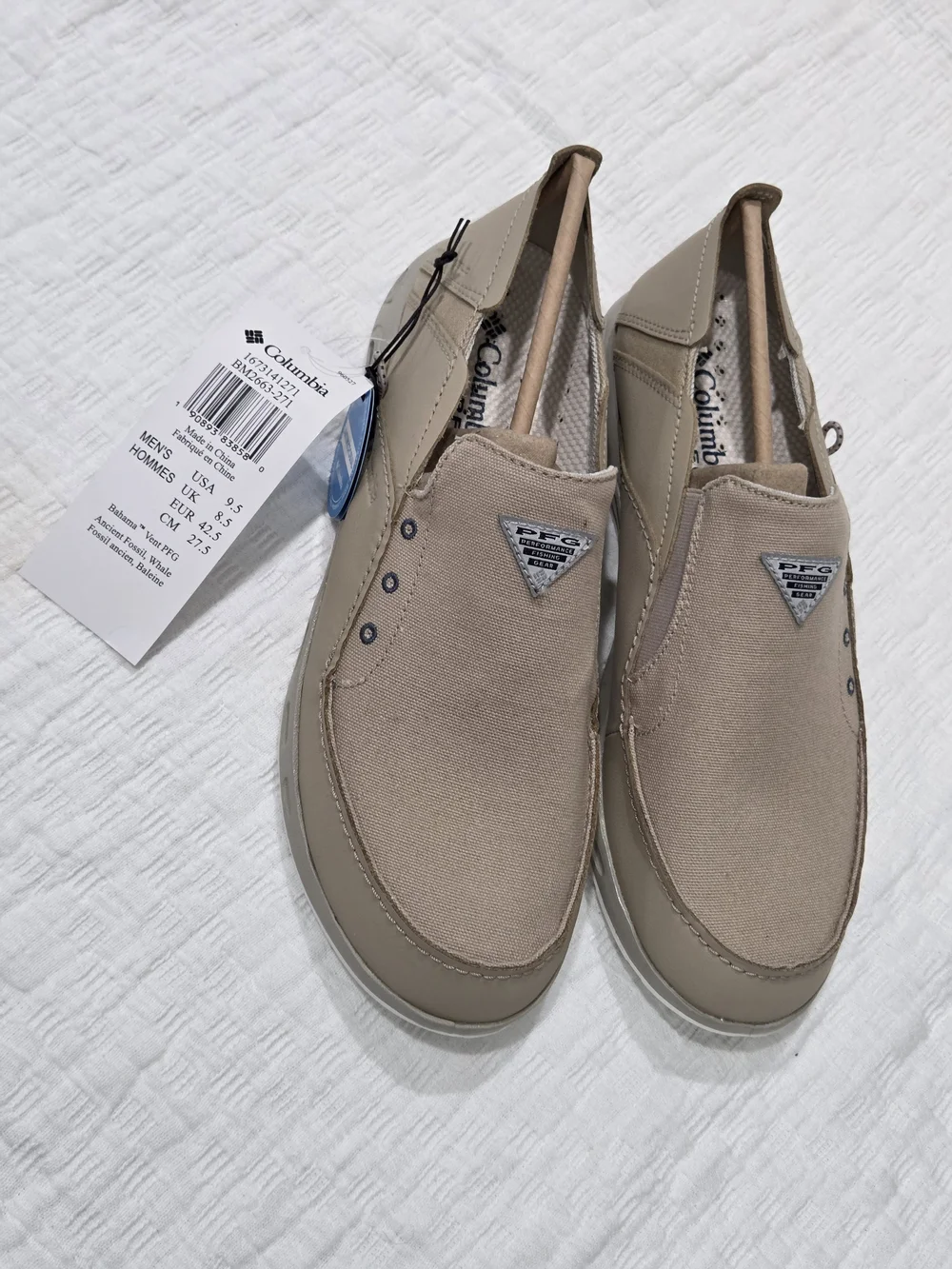 Columbia Bahama Vent PFG Men's Casual Slip-On Shoes - Fossil/Whale
